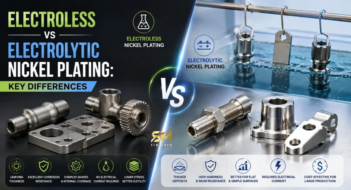 Electroless nickel versus electrolytic nickel